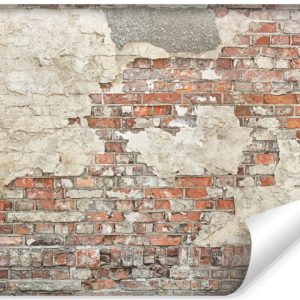 Fototapeta Ścienna Ceglany Mur z Dodatkiem Tynku 368x280cm 242941 Fototapeta Ścienna Ceglany Mur z Dodatkiem Tynku 368x280cm 242941