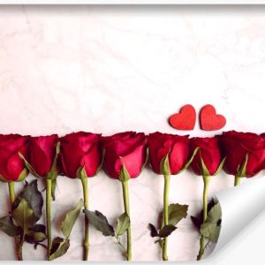 Fototapeta Ścienna Czerwone RÓŻE Marmur 3D 208x146cm 261108 Fototapeta Ścienna Czerwone RÓŻE Marmur 3D 208x146cm 261108