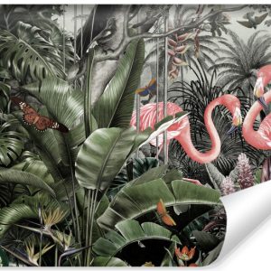 Fototapeta Ścienna DŻUNGLA Flamingi Liście 400x280cm 253266 Fototapeta Ścienna DŻUNGLA Flamingi Liście 400x280cm 253266