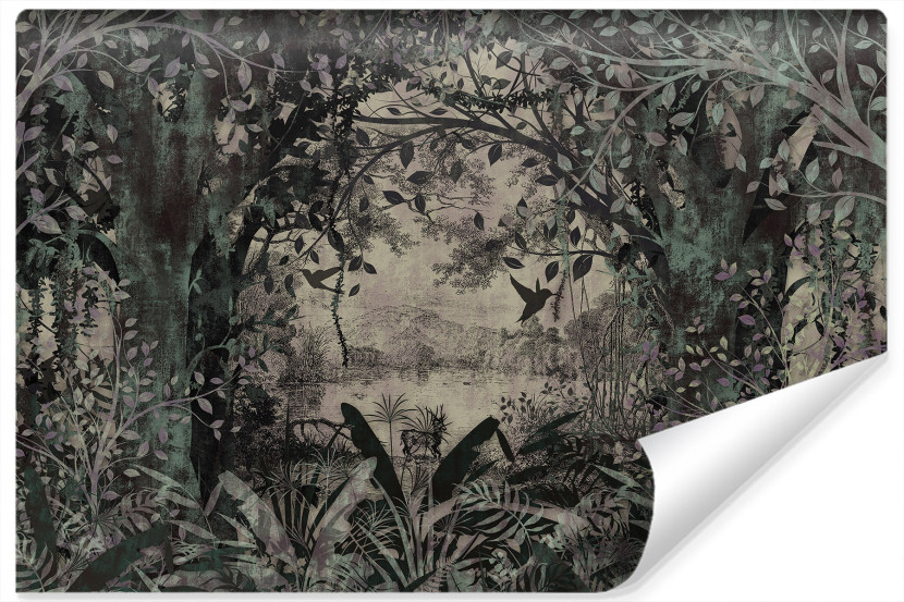 Fototapeta Ścienna DŻUNGLA w Stylu Vintage 300x210cm 253336