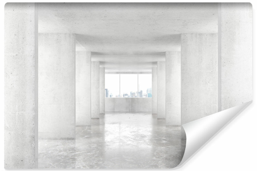 Fototapeta Ścienna Jasny Betonowy Tunel Efekt 3D 104x70.5cm 227283