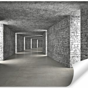 Fototapeta Ścienna Kamienny Tunel Abstrakcja 3D 400x280cm 227144
