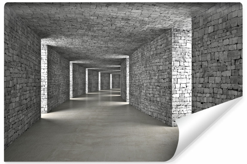 Fototapeta Ścienna Kamienny Tunel Abstrakcja 3D 400x280cm 227144