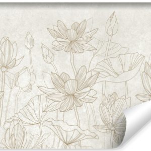 Fototapeta Ścienna Kwiaty Styl Line-art Mural 208x146cm 175220 Fototapeta Ścienna Kwiaty Styl Line-art Mural 208x146cm 175220