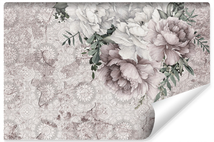 Fototapeta Ścienna PIWONIE Ornamenty 3D 368x254cm 263052