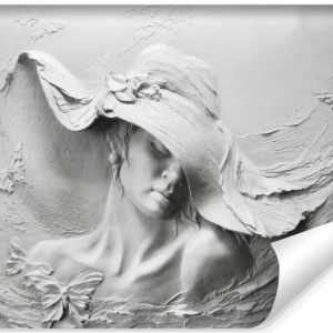 Fototapeta Ścienna Portret Kobiety Na Betonie 104×70.5cm 228327