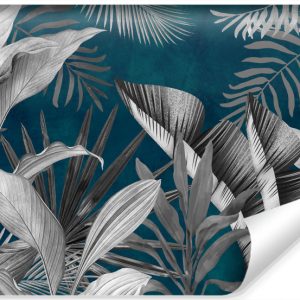 Fototapeta Ścienna Szare LIŚCIE Tropikalne 208x146cm 254747 Fototapeta Ścienna Szare LIŚCIE Tropikalne 208x146cm 254747