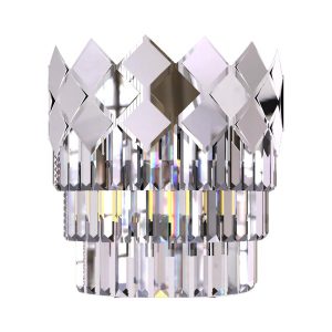 Kinkiet srebrny CARISMA 2xE14x40W wym:34x27x16cm IP20 Milagro 834832
