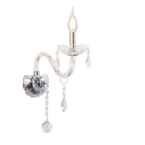 Kinkiet srebrny Cristallo 1xE14x40W wym:37x25x12cm IP20 Candellux 990499