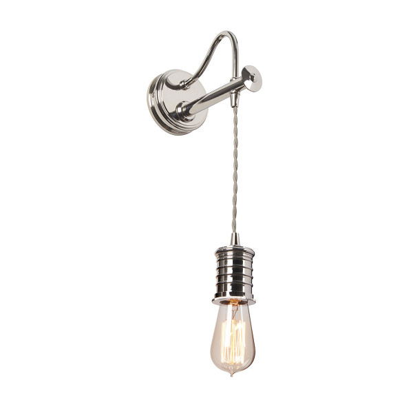 Kinkiet srebrny Douille 1xE27x60W wym:122,4x10x19,7cm IP20 Elstead 834765