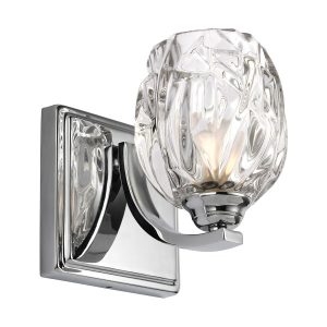 Kinkiet srebrny Kalli 1xG9x3W wym:15,5×12,7×16,5cm IP44 Feiss 832186