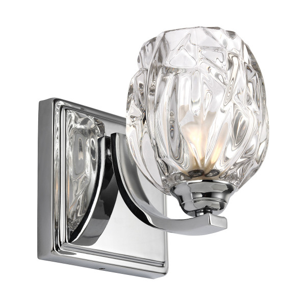 Kinkiet srebrny Kalli 1xG9x3W wym:15,5x12,7x16,5cm IP44 Feiss 832186