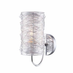 Kinkiet srebrny LINTON 1xE14x40W wym:25x10x17cm IP20 Italux 828893
