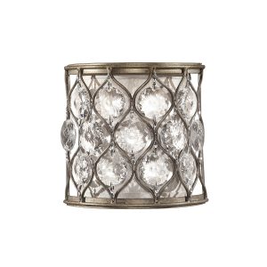 Kinkiet srebrny Lucia 1xE14x40W wym:20,3×20,3×11,4cm IP20 Feiss 829026