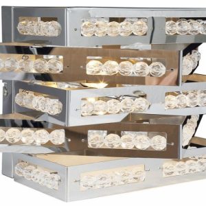 Kinkiet srebrny Marcella 2xG9x33W wym:20x40x16cm IP20 Reality 828977
