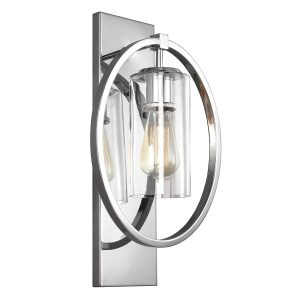 Kinkiet srebrny Marlena 1xE27x60W wym:45,7×26,7×15,6cm IP20 Feiss 834999