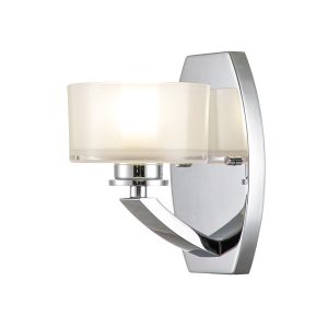 Kinkiet srebrny Meridian 1xG9x3W wym:20,3×12,7×16,5cm IP44 Hinkley 834685