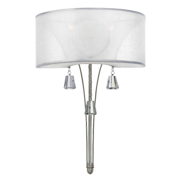 Kinkiet srebrny Mime 2xE14x60W wym:52,1x35,6x17,8cm IP20 Hinkley 829034