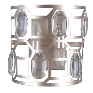 Kinkiet srebrny MOMENTO 2xE14x40W wym:23x24x15cm IP20 Italux 831914