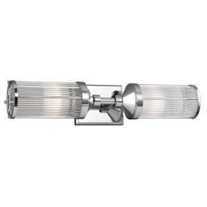 Kinkiet srebrny Paulson 2xG9x3,5W wym:12,1×58,4×13,3cm IP44 Feiss 844605