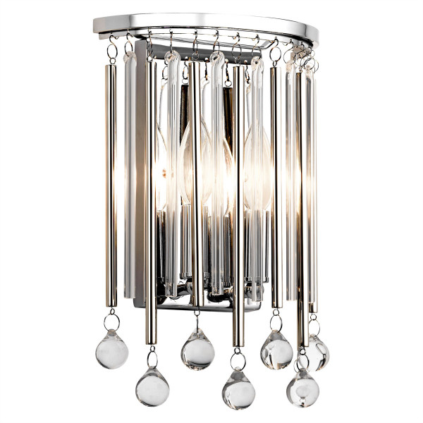 Kinkiet srebrny Piper 2xE14x60W wym:31,2x21,7x11,2cm IP20 Kichler 832193