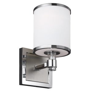 Kinkiet srebrny Prospect Park 1xE27x60W wym:24,8×12,8×16,5cm IP20 Feiss 230757