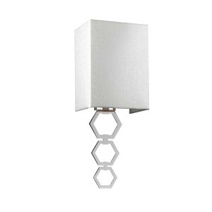 Kinkiet srebrny Ria 1xE27x60W wym:47,4x17x12,8cm IP20 Elstead 832534