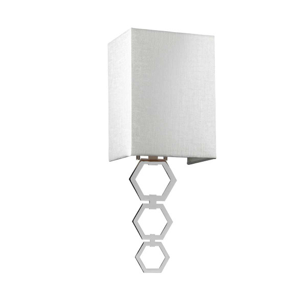 Kinkiet srebrny Ria 1xE27x60W wym:47,4x17x12,8cm IP20 Elstead 832534