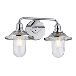 Kinkiet srebrny Rigby 2xE27x40W wym:30,1×48,3x22cm IP44 Quintiesse 833704