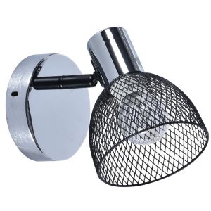 Kinkiet srebrny RONI 1xE14x60W wym:10,5×10,5x18cm IP20 Lampex 844450