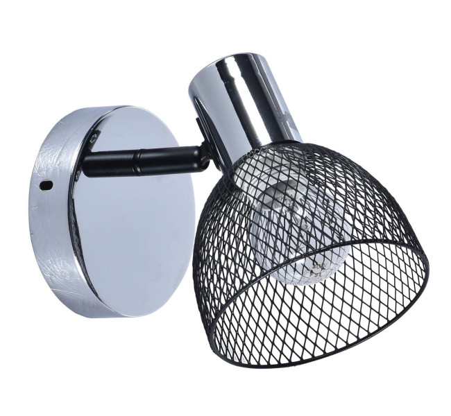 Kinkiet srebrny RONI 1xE14x60W wym:10,5x10,5x18cm IP20 Lampex 844450