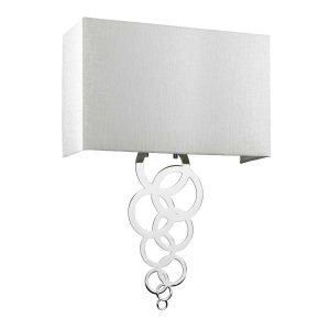 Kinkiet srebrny Rosa 2xE27x60W wym:52,1x37x12,8cm IP20 Elstead 833729
