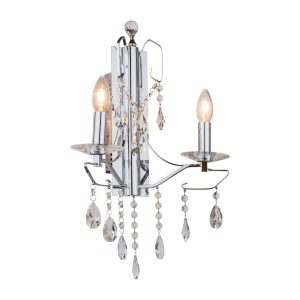 Kinkiet srebrny ROYAL 2xE14x40W wym:37x52x22cm IP20 Italux 844086