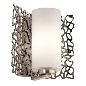 Kinkiet srebrny Silver Coral 1xE27x60W wym:23,5×19,1x14cm IP20 Kichler 828956