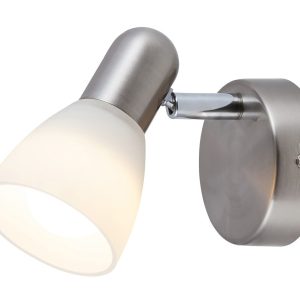 Kinkiet srebrny Soma 1xE14x40W wym:11x8x17cm IP20 Rabalux 834693