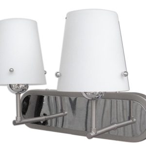 Kinkiet srebrny TANGO 2xE27x60W wym:30x40x18cm IP20 Candellux 836519