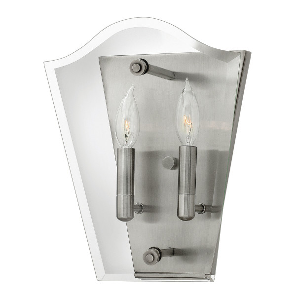 Kinkiet srebrny Wingate 2xE14x60W wym:31,8x25,4x14cm IP20 Hinkley 844036