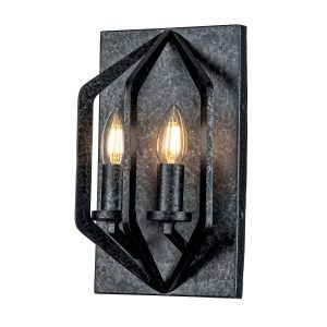 Kinkiet stara czerń Vanguard 2xE14x40W wym:30,5x18x12,2cm IP20 Quoizel 844141