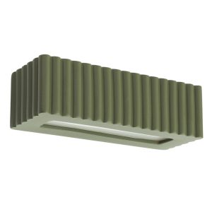 Kinkiet SULKIO zielony oliwkowy 1xE27x15W wym:10x34x12cm IP20 Pure Lume 1046019