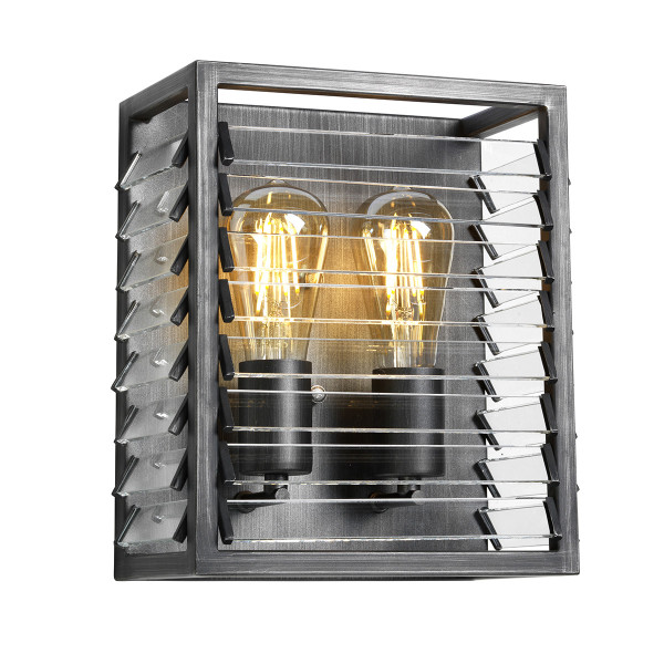 Kinkiet szare Louvre 2xE27x60W wym:28,8x24,7x14,9cm IP20 Elstead 833650