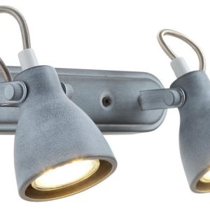 Kinkiet szary ASH 2xGU10x40W wym:15x31x10cm IP20 Candellux 215816