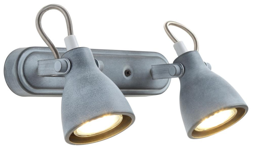 Kinkiet szary ASH 2xGU10x40W wym:15x31x10cm IP20 Candellux 215816