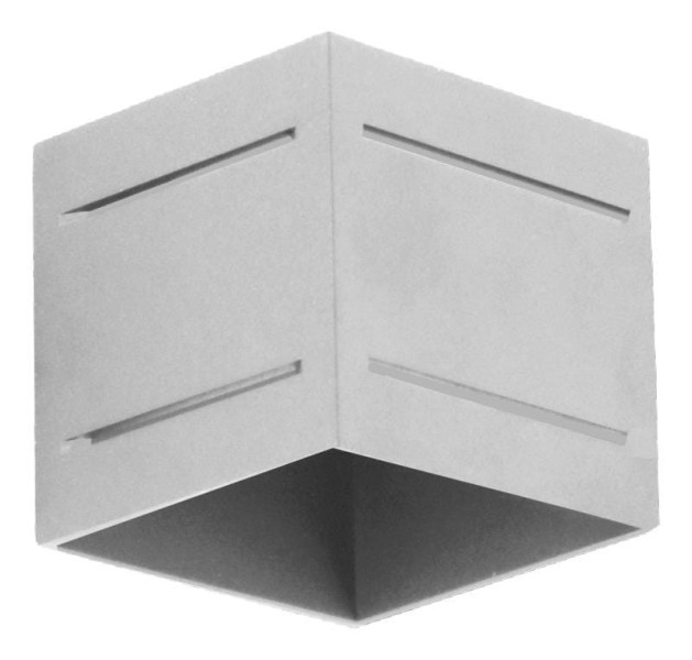 Kinkiet szary QUADO 1xG9x40W wym:10x10x10cm IP20 Lampex 835506