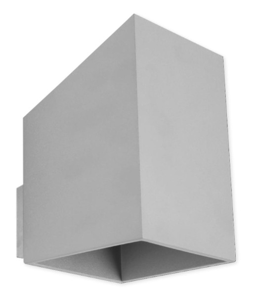 Kinkiet szary RUBIK 1xG9x40W wym:15x10x10cm IP20 Lampex 823560