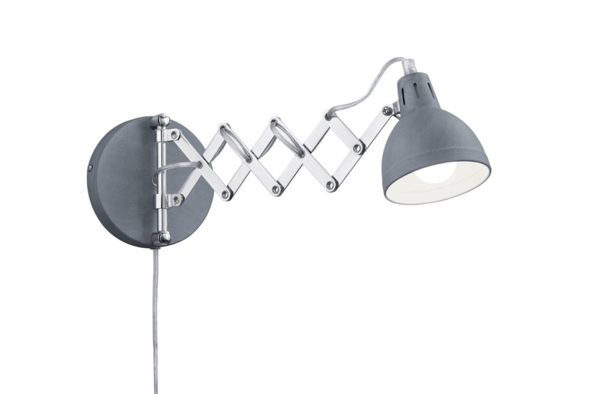 Kinkiet szary SCISSOR 1xE14x28W wym:15x15x15cm IP20 RL 832265