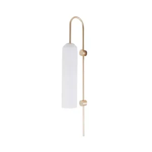 Kinkiet Szklany Cylindryczny Lampa Ścienna ORWO Tuba Biały 990587 Kinkiet Szklany Cylindryczny Lampa Ścienna ORWO Tuba Biały 990587