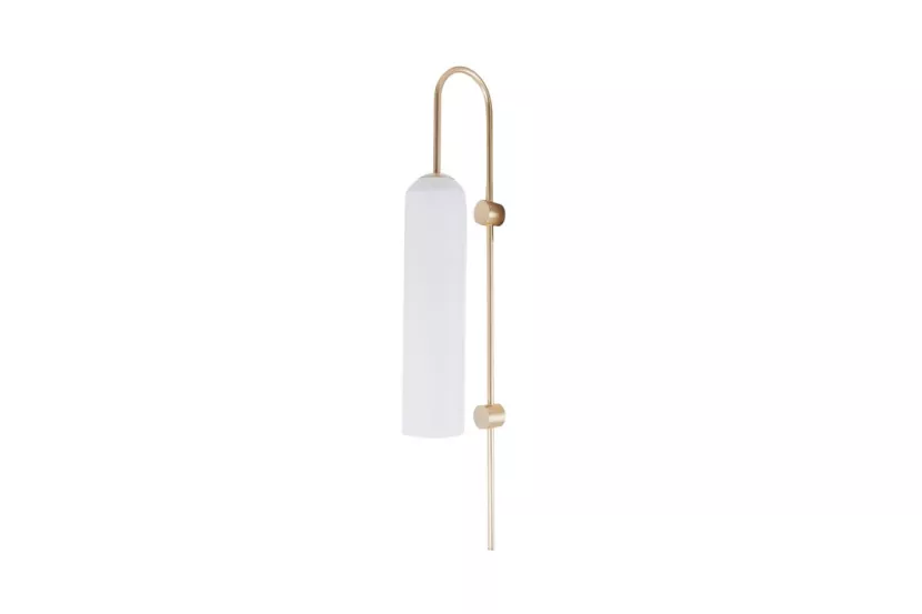Kinkiet Szklany Cylindryczny Lampa Ścienna ORWO Tuba Biały 990587