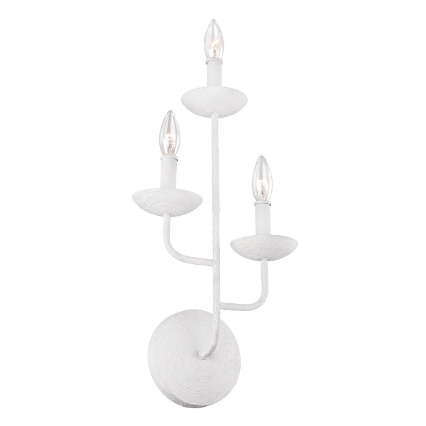 Kinkiet teksturowana biel Annie 3xE14x40W wym:61x25,7x12,7cm IP20 Feiss 829048