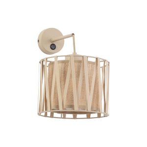 Kinkiet Tk Lighting Harmony Sabia Beżowa Pleciony Lniany Abażur 979126 Kinkiet Tk Lighting Harmony Sabia Beżowa Pleciony Lniany Abażur 979126