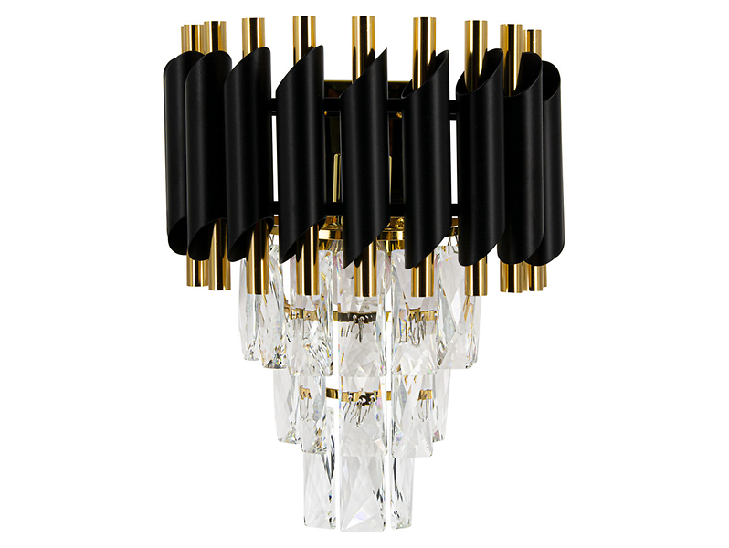 Kinkiet Toledo metalowy czarno-złoty 266294